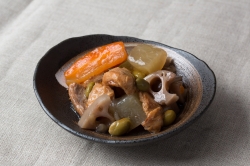 野菜シイラ皿盛例